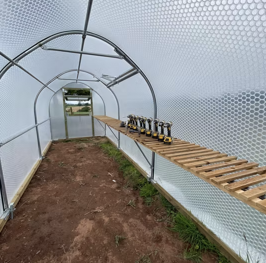 Side Staging for 2m greenhouse 50cm wide